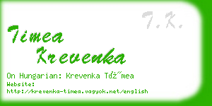 timea krevenka business card